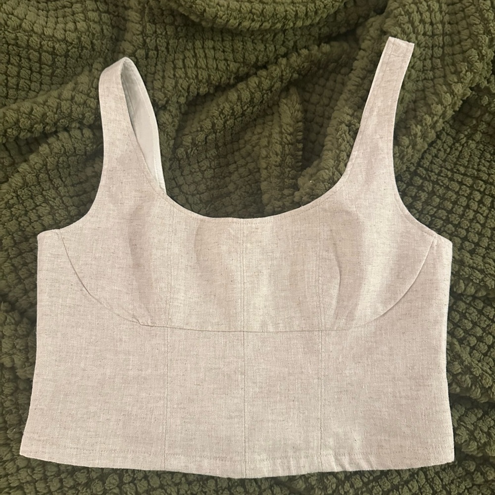 Banana Republic Cream Crop Top